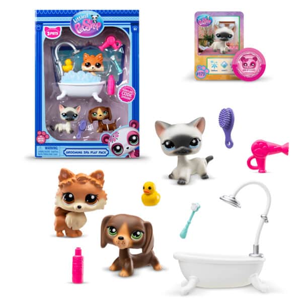 Littlest Pet Shop G7 S3 Grooming Spa Play pack #172- #174