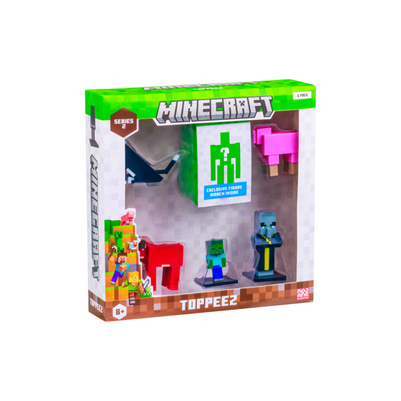 Minecraft 3D 6 cm hahmot 6 kpl Deluxe