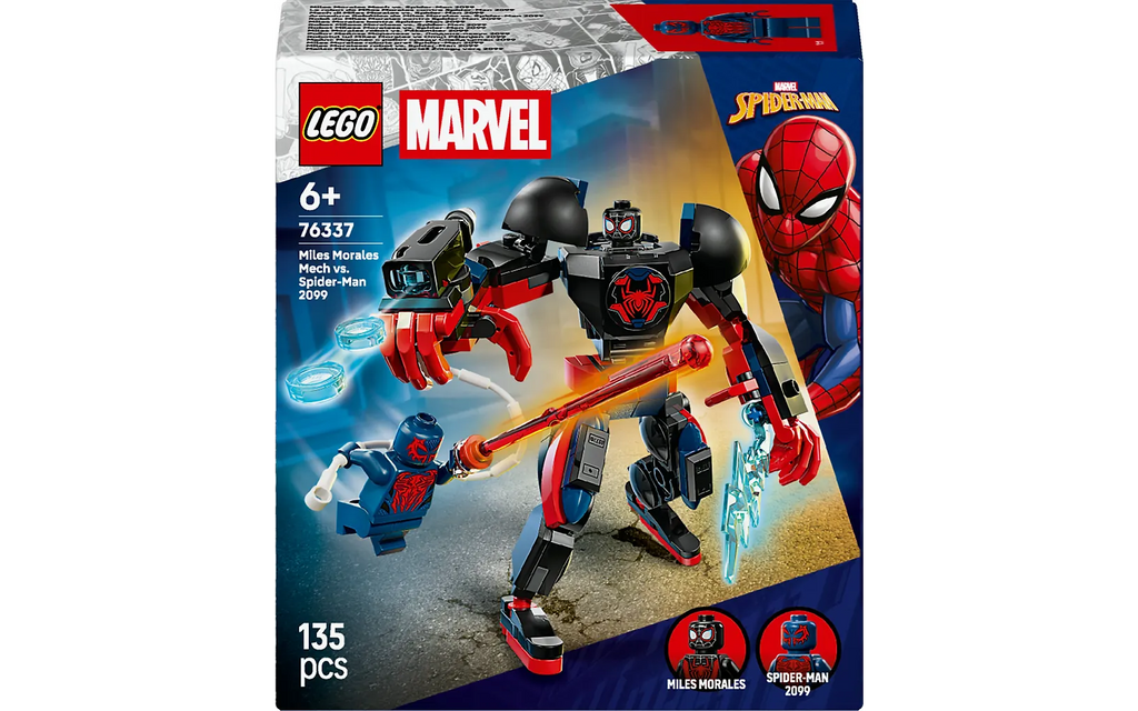 LEGO Super Heroes Marvel 76337 Miles Moralesin robotti vastaan Spider-Man 2099