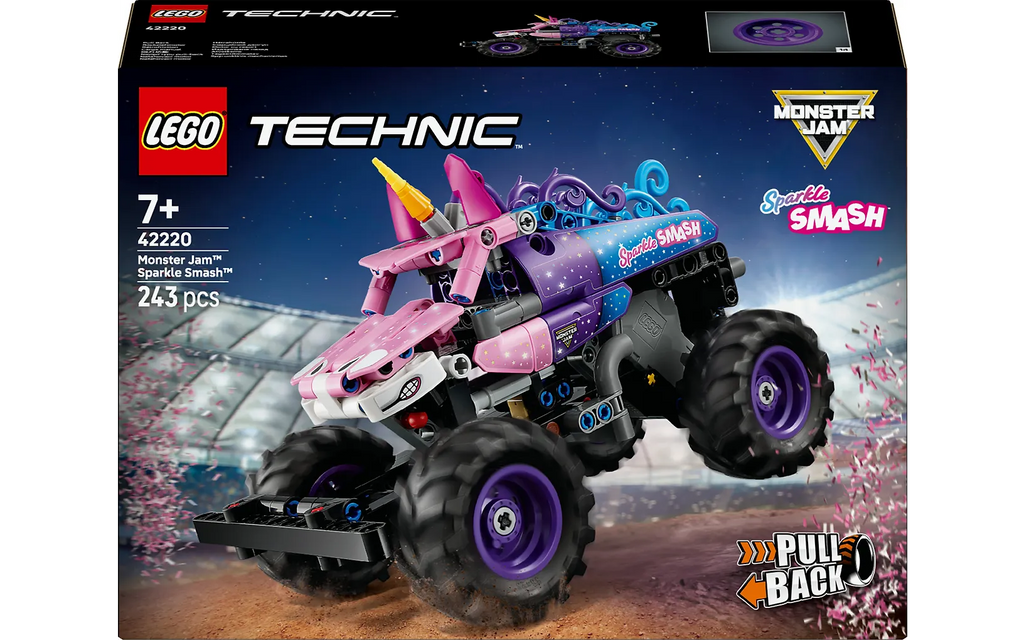 LEGO Technic 42220 Monster Jam™ Sparkle Smash™ vetomoottorilla