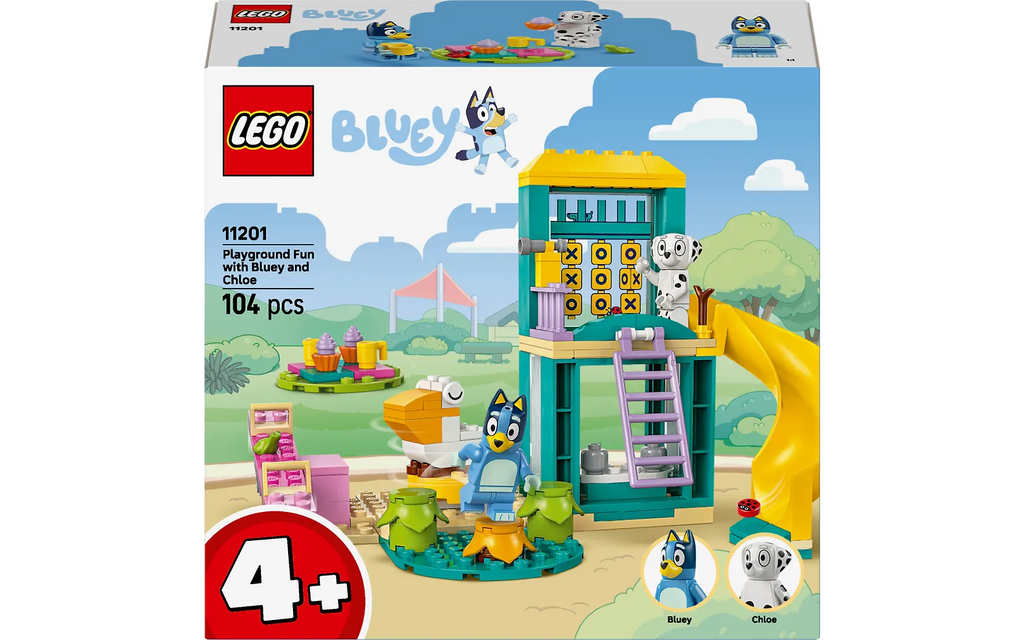 LEGO Bluey 11201 Blueyn ja Katin hupihetket leikkikentällä