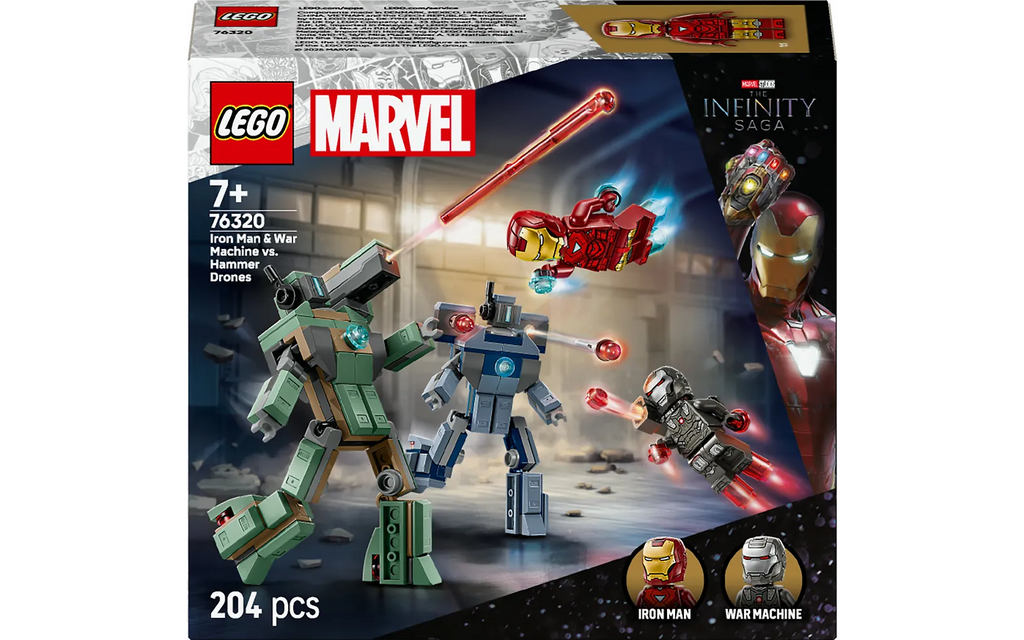 LEGO Marvel 76320 - Iron Man ja Sotakone vastaan Hammer-dronet