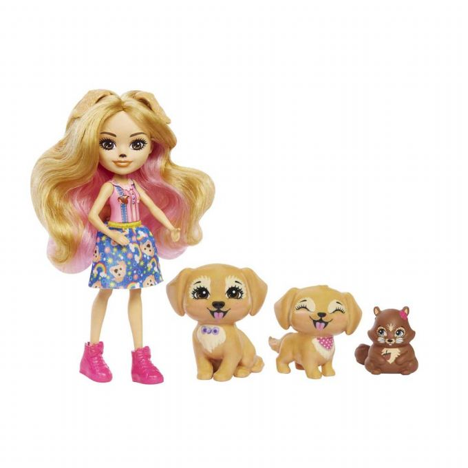 Enchantimals City Tails Gerika Golden Retriever Family
