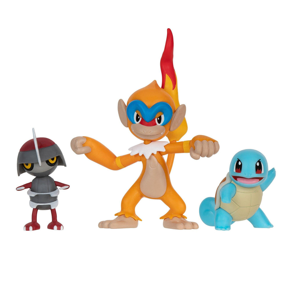 Pokemon Battle Figure 3-pack figuuri - Pawniard&Monferno&Squirtle
