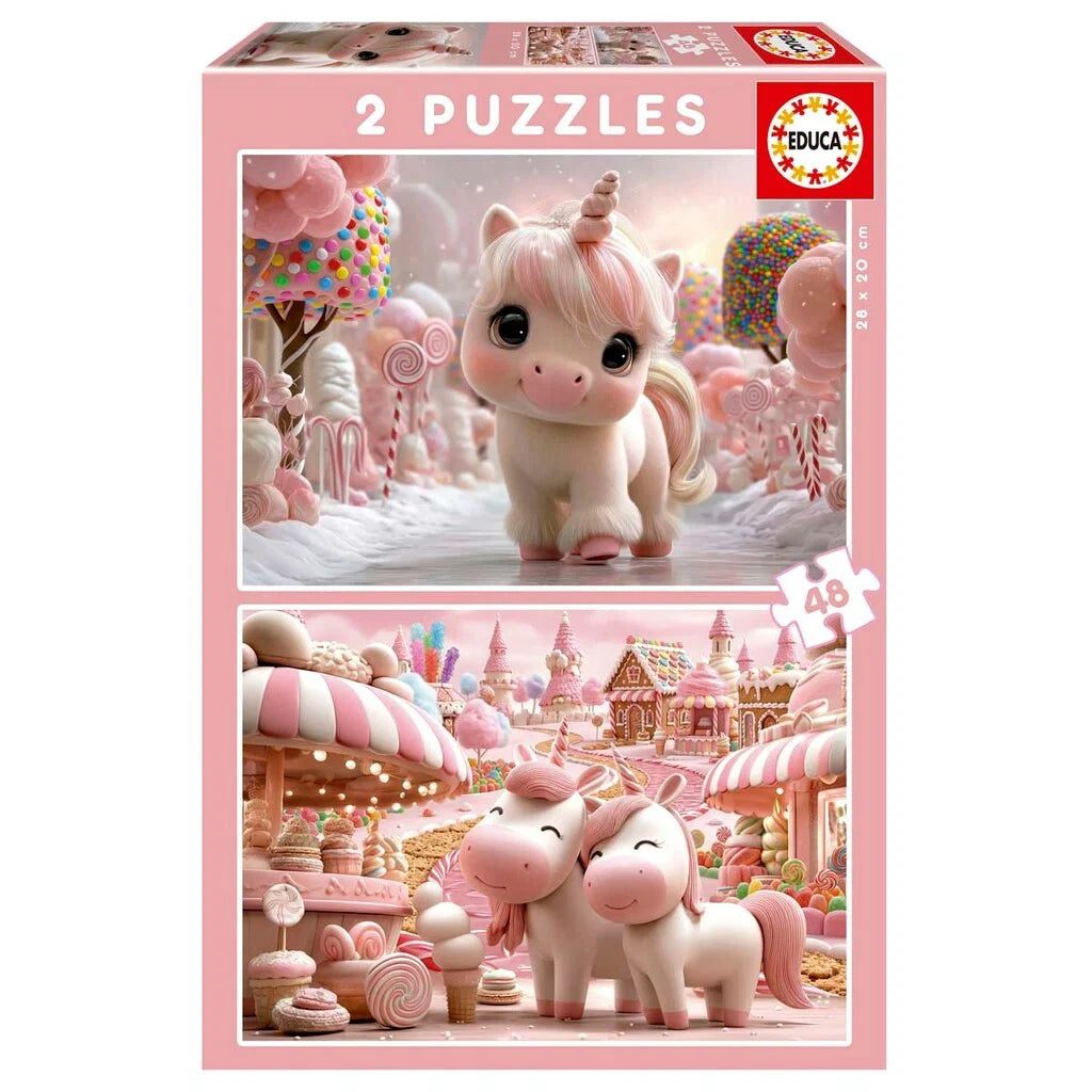 Educa 2X48 Sweet Unicorns