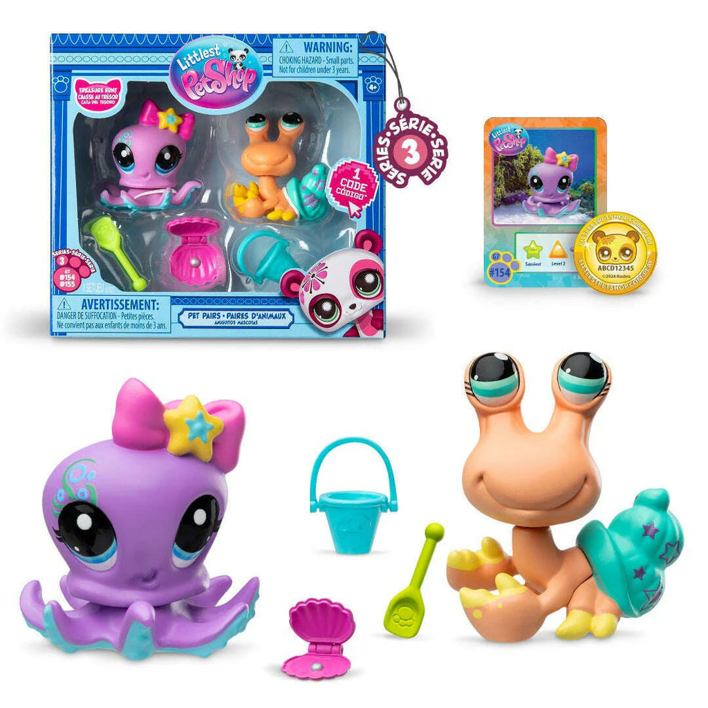 Littlest Pet Shop G7 S3 #154-155 Treasure Hunt Pet Pair