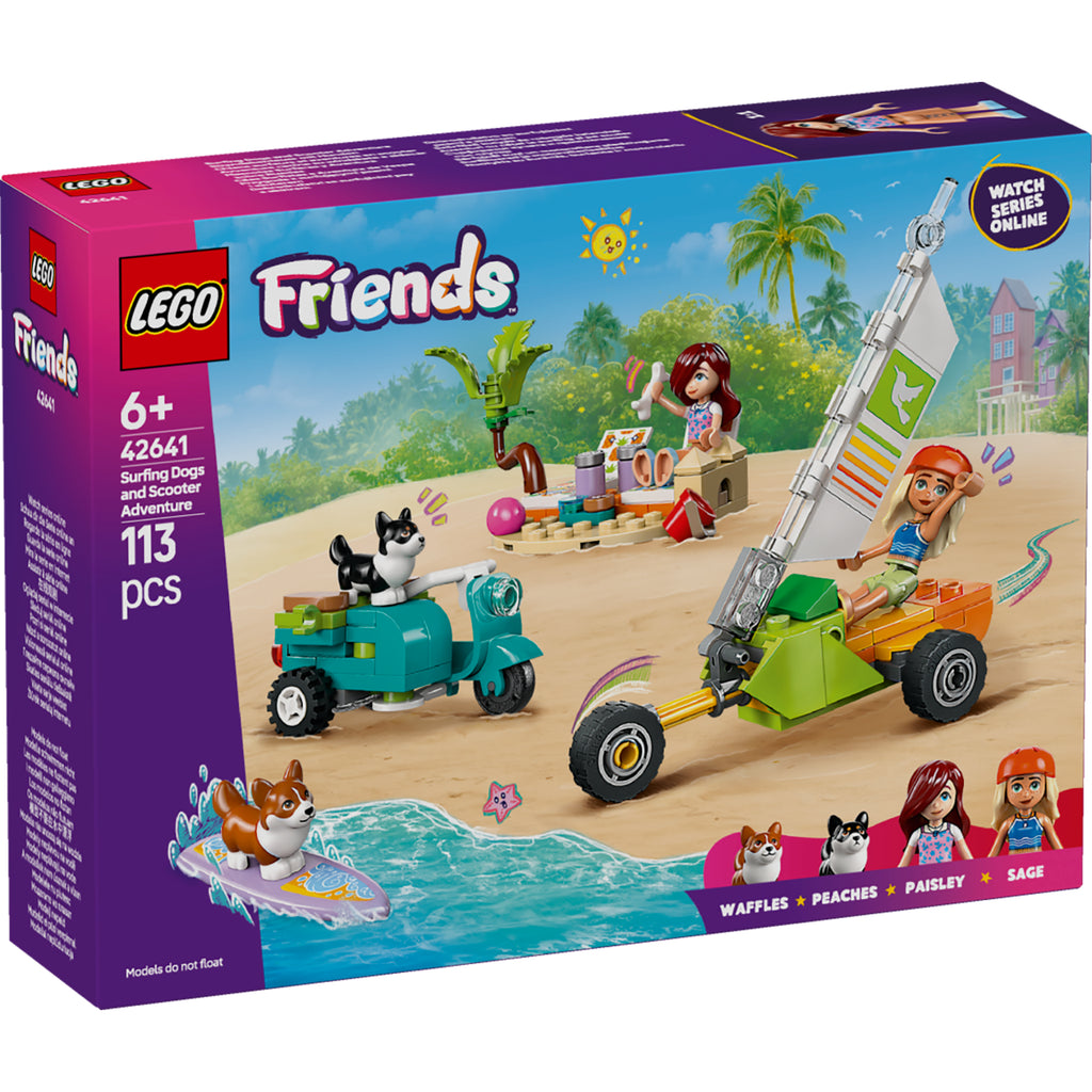 LEGO Friends 42641 Surffikoirat ja skootteriseikkailu