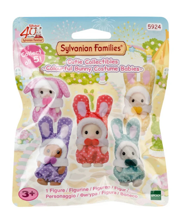 Sylvanian Families 5924 Cutie Collectibles Colourful Bunny Costume Babies - Yllätyspakkaus