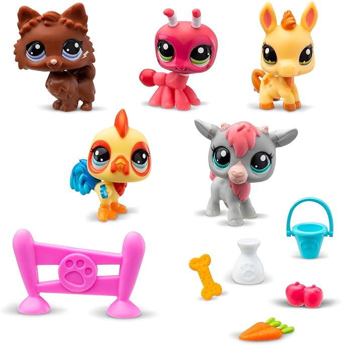 Littlest Pet Shop G7, Collector Set, Farm Besties Theme - ##56-60