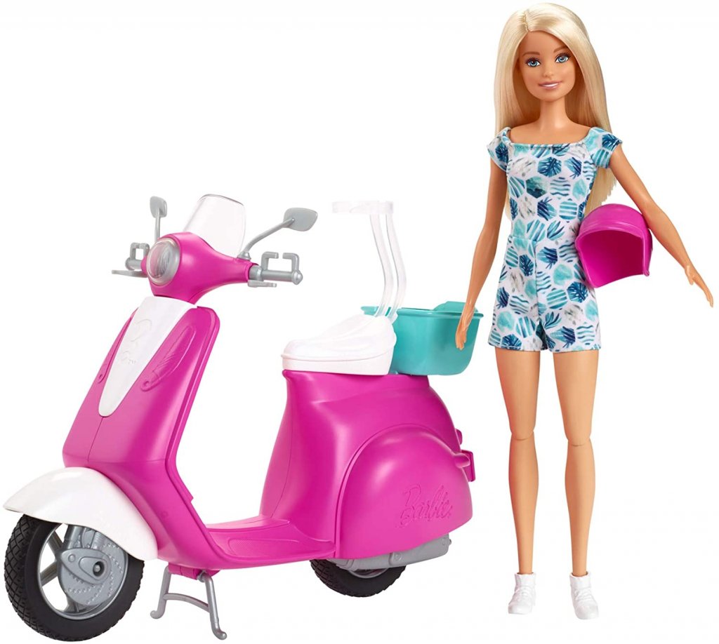 Mattel Barbie nukke ja skootteri