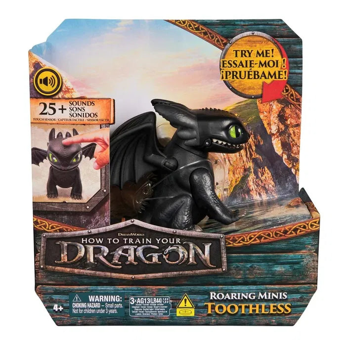 Dragons Movie Interaktiivinen Roaring Minis Toothless - Hampaaton