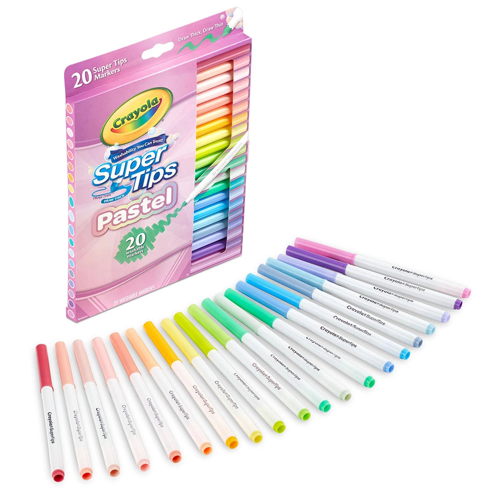 Crayola Super Tips Kuitukynät Pastelli 20-pack