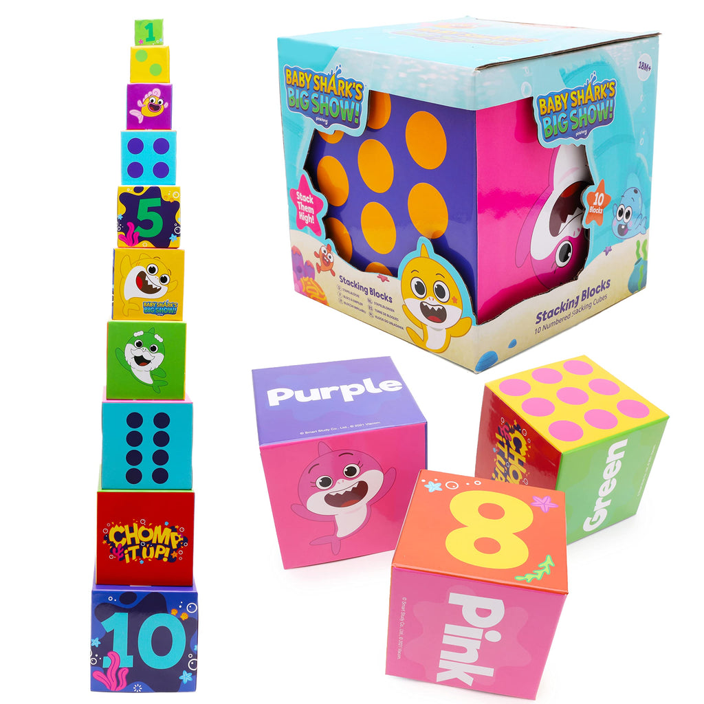 Baby Shark’s Big Show Stacking Blocks – 10 Activity Cubes