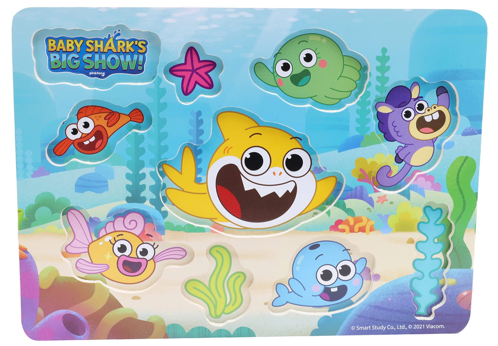 Baby Shark’s Big Show Wooden Peg Boards puinen palapeli