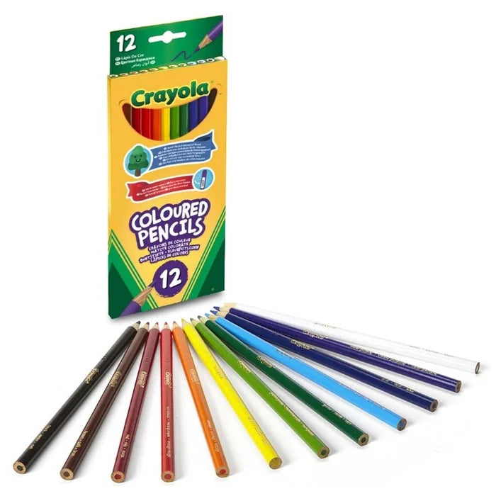 Crayola Coloured Pencils 12 Pcs - Puuvärikynät