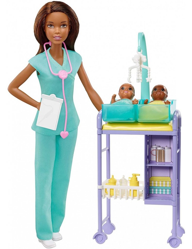 Mattel Barbie You Can Be Anything - Lastenlääkäri & Kaksoset leikkisetti