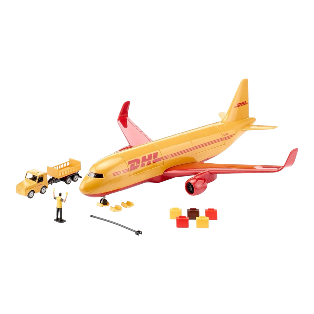 SIKU 313-1702 DHL Cargo Aircraft - DHL-rahtikone lisävarusteineen