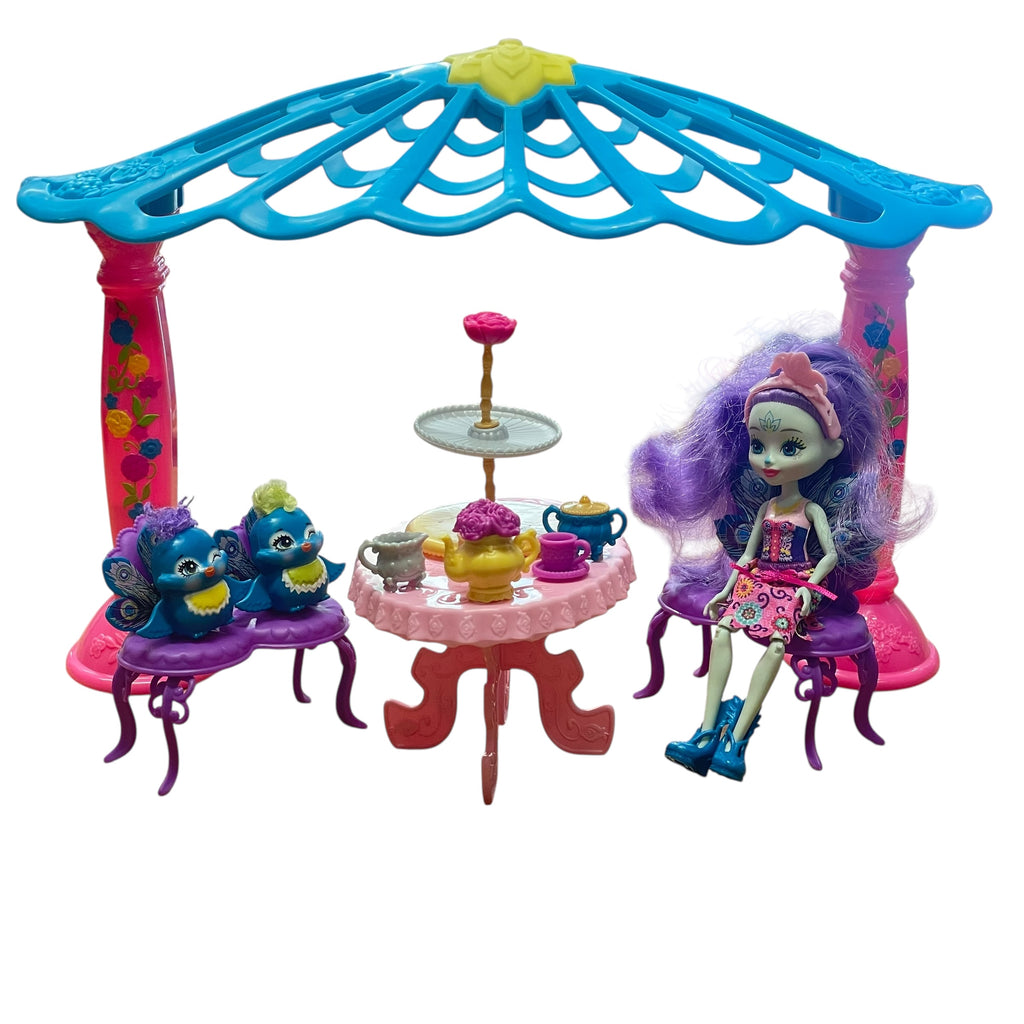 Enchantimals Tasty Tea Party Patter Peacock nukke setti - Second Hand