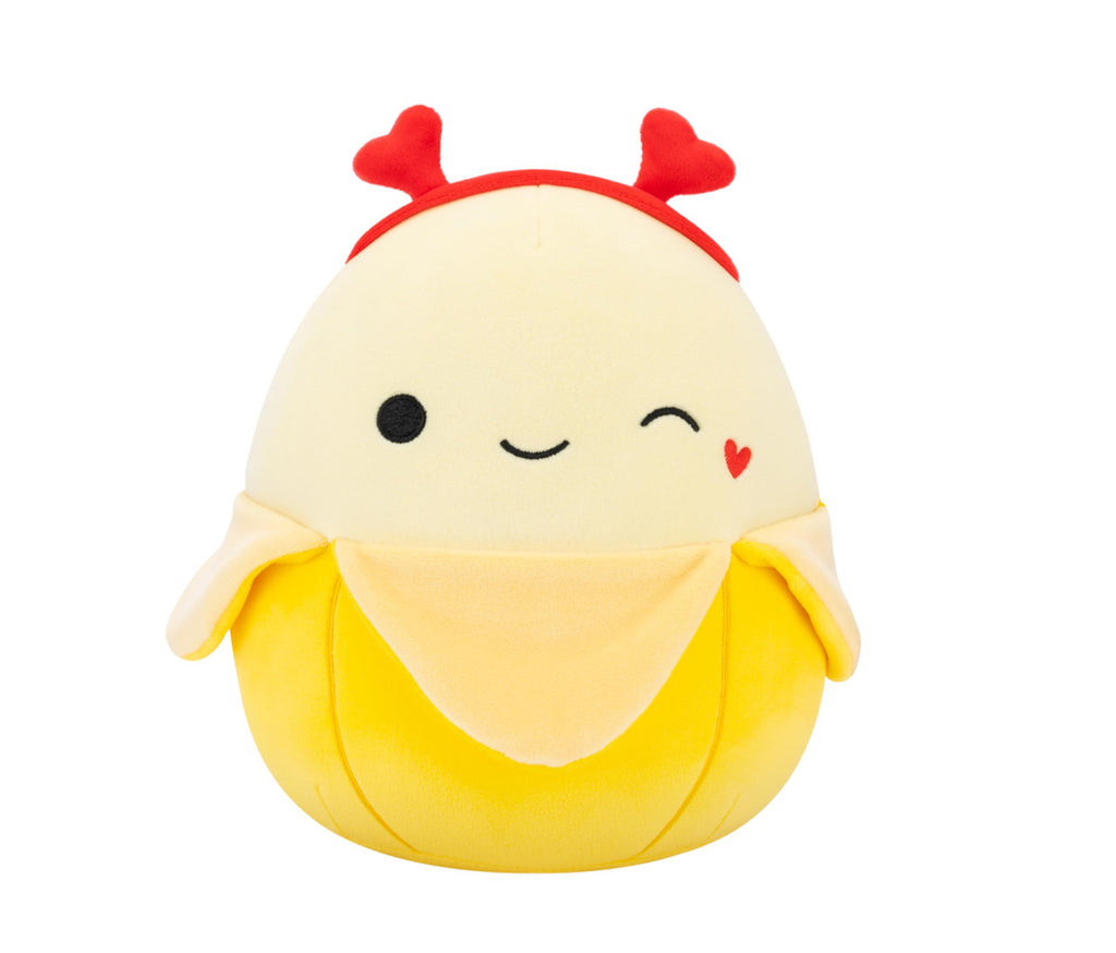 Squishmallows Heart Junie keltainen banaan, 19cm