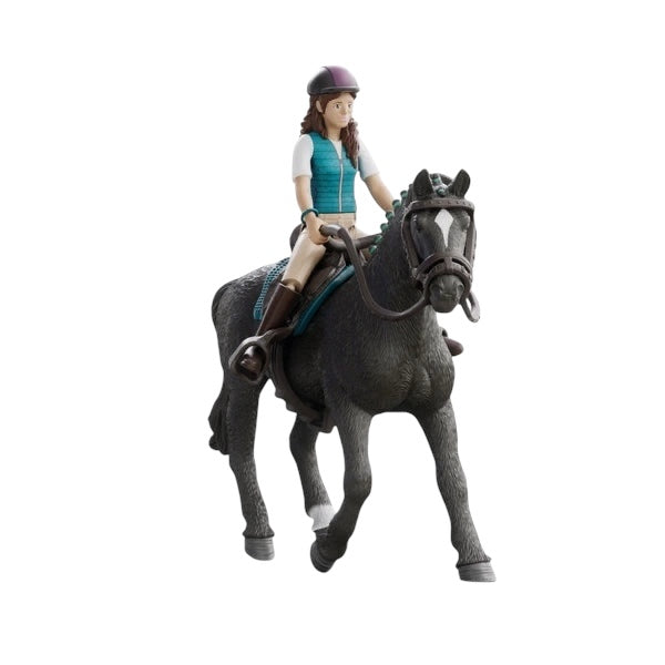 Schleich Horse Club 42712 ratsastaja Lisa & Storm hevonen setti