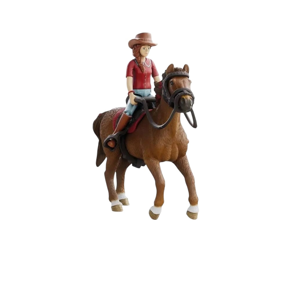 Schleich Horse Club 42711 Ratsastaja Hannah & Cayenne hevonen setti