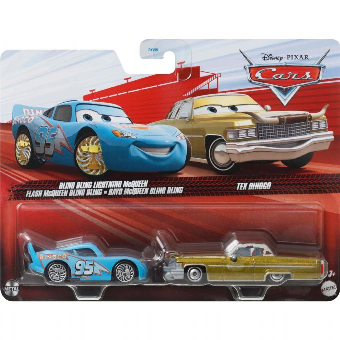 Disney Pixar Cars Bling Bling Lightning McQueen ja Tex Dinoco