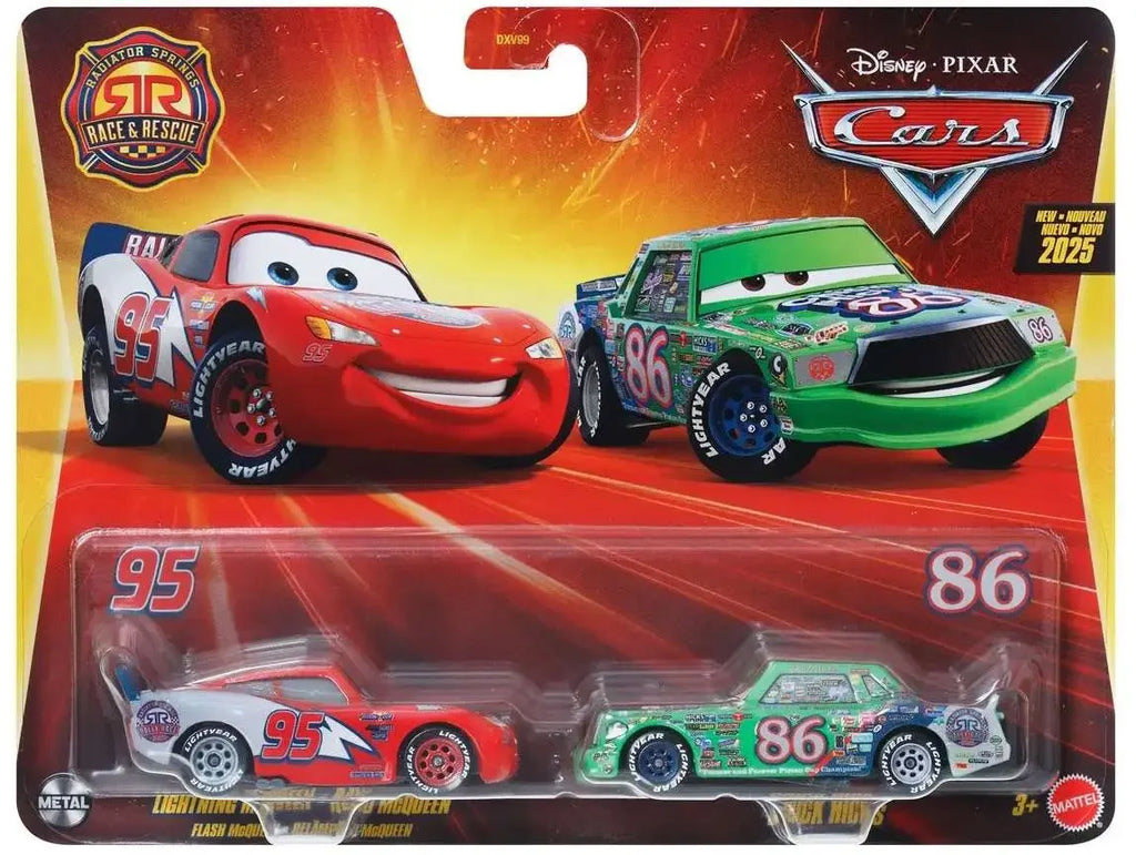 Disney Pixar Cars Radiator Springs Race&Rescue Lighting McQueen & Chick Hicks