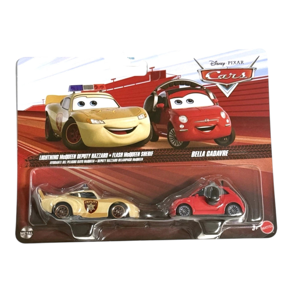 Disney Pixar Cars McQueen (apulaissheriffi Hazzard) ja Bella Cadavre
