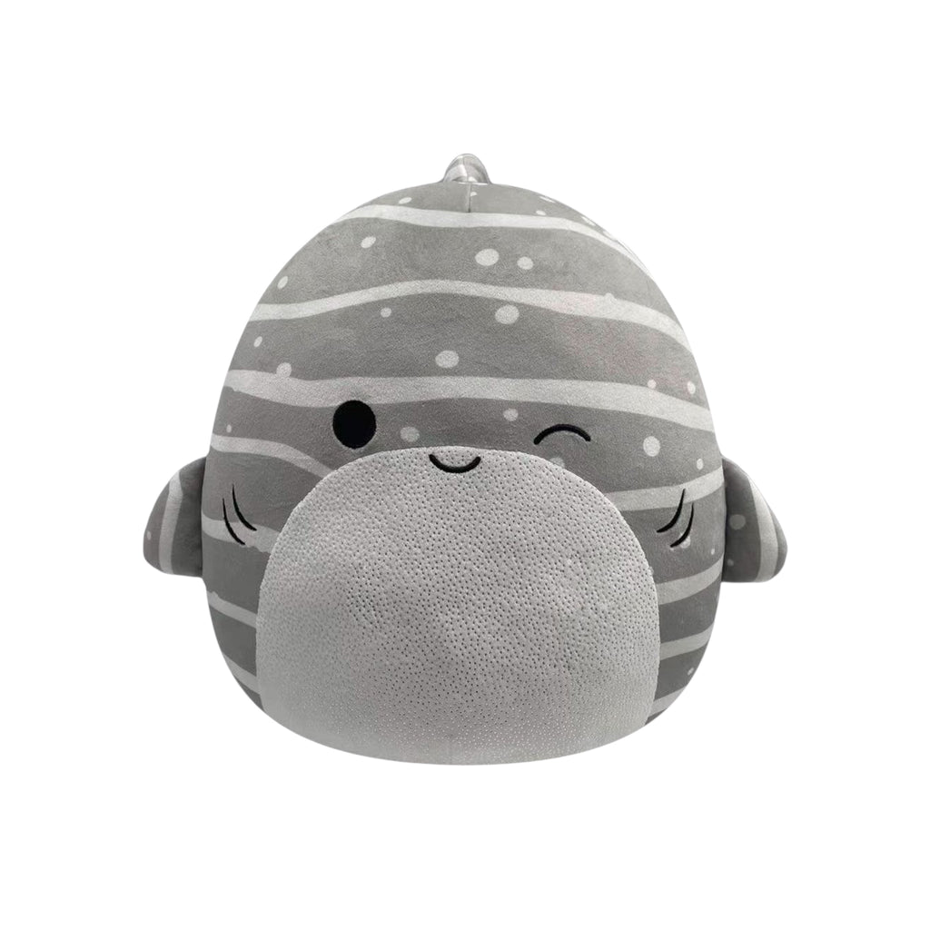 Squishmallows Sachie Grey Striped Whale Shark - Hai pehmolelu, 19cm