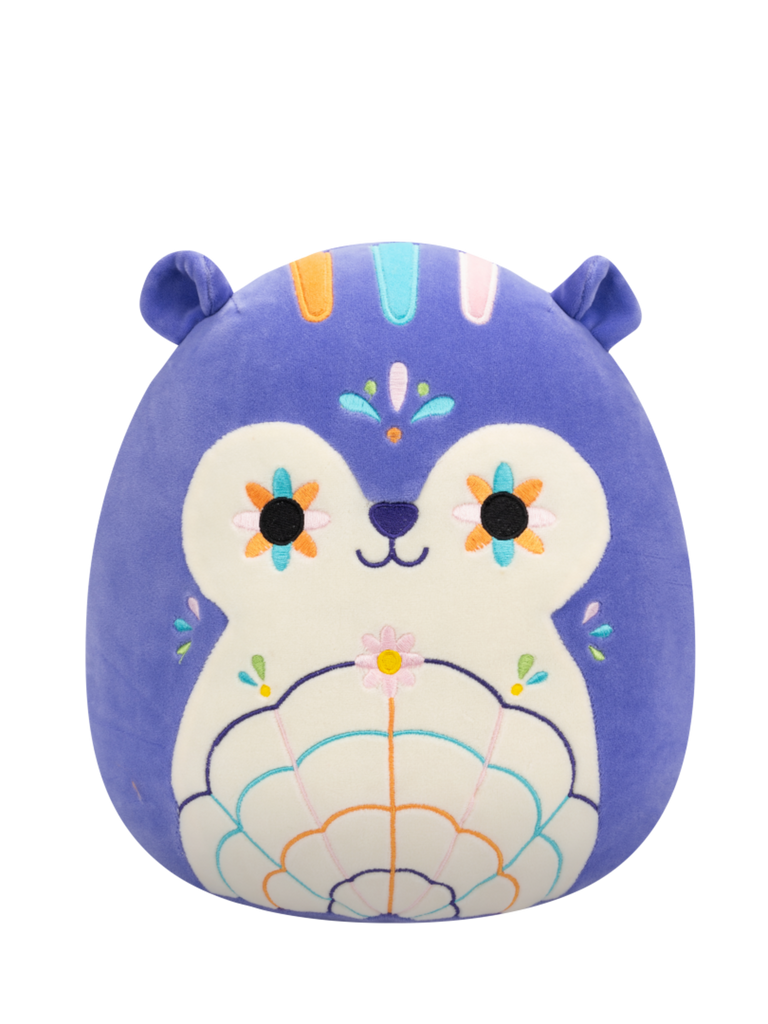 Squishmallows Day of the Dead Luzma the Lavender Squirrel, 19cm