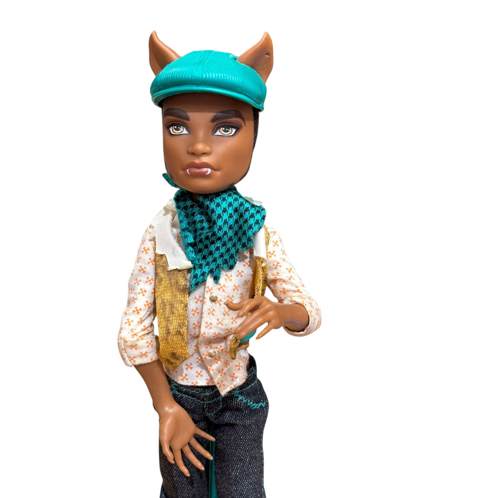 Monster High Clawd Wolf nukke ja teline
