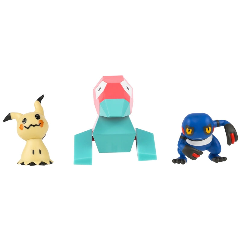 Pokémon Battle Figures 3 Pack Mimikyu, Porygon and Croagunk