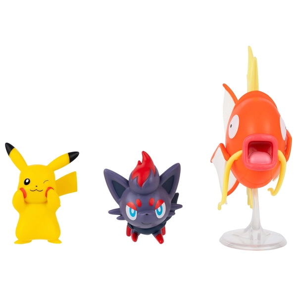 Pokémon Battle Figures 3 Pack Pikachu, Magikarp and Zorua