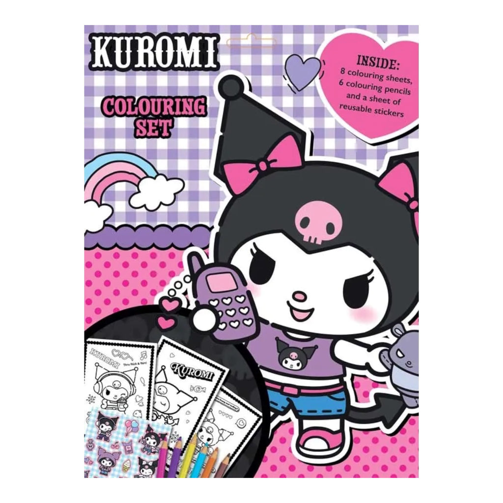HELLO KITTY Kuromi värityssetti ja tarroja