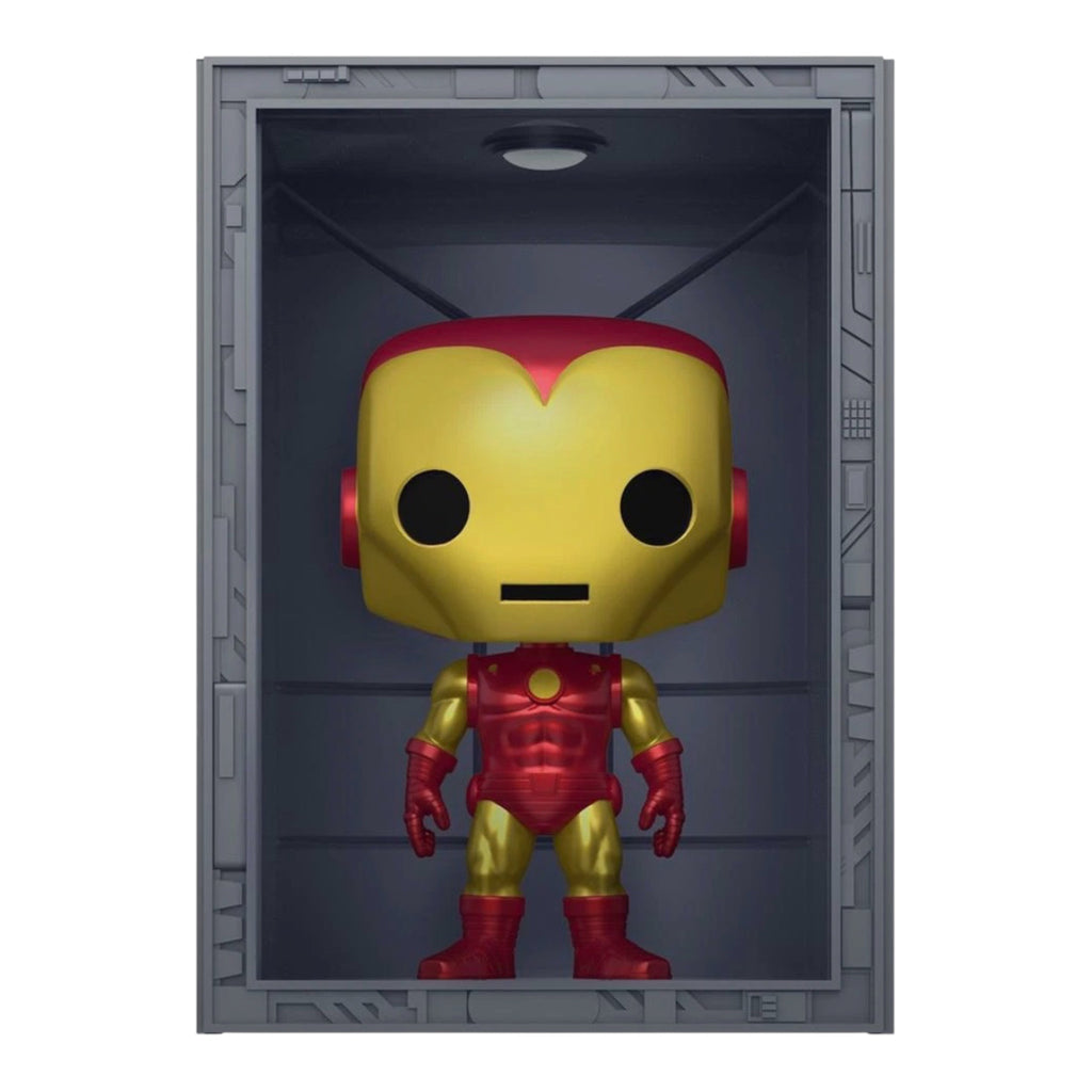 Funko Pop! #1036 Deluxe: Marvel Hall of Armor: Iron Man Model 4 (Metallic) (PX Previews Exclusive)