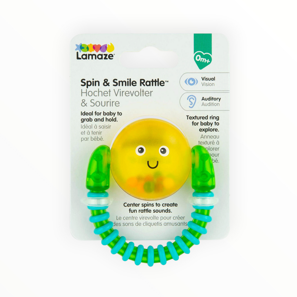 Lamaze Spin and Smile Rattle purulelu