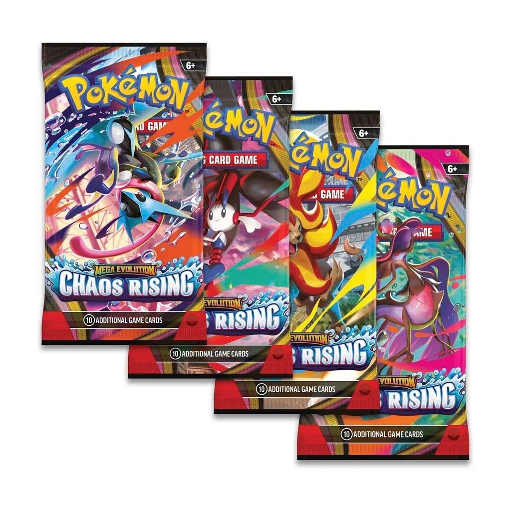 Pokémon TCG: Mega Evolution-Chaos Rising Booster keräilykortit, 1kpl