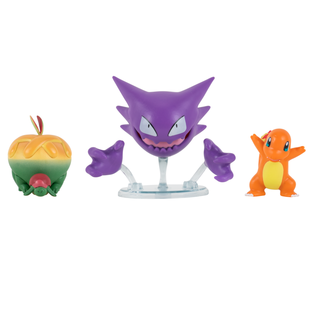 Pokemon Battle Figure Set 3 pack - Charmander, Appletun ja Haunter