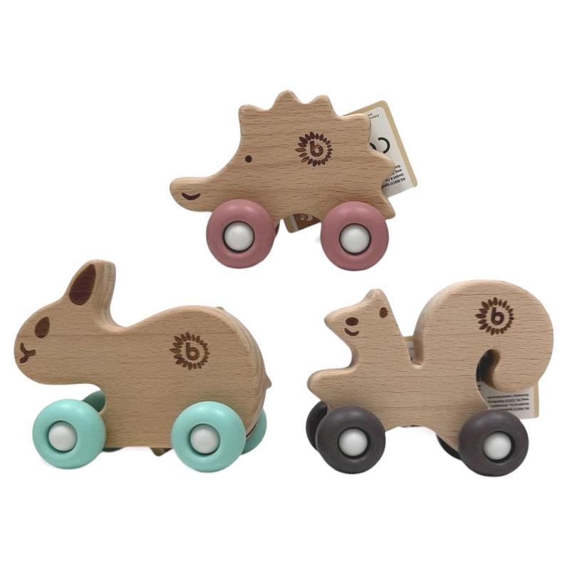 Bieco Wooden animals with wheels
