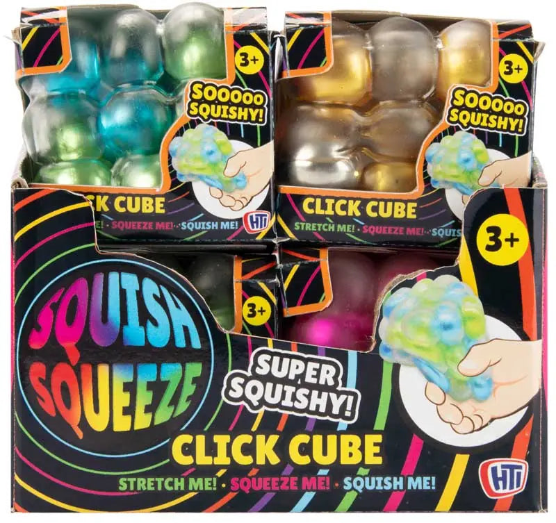 Clicker Cube Squish Squeeze  - Stressilelu