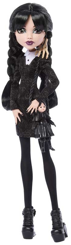 Monster High X Wednesday Collectible nukke - Wednesday Addams in Black Dress