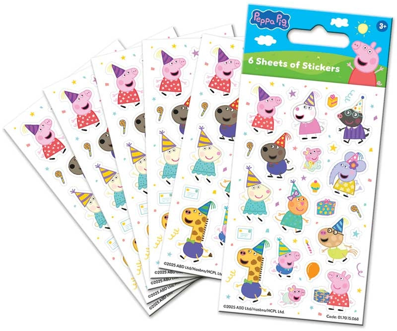 Pipsa Possu Tarrat - 6 sheets of stickers