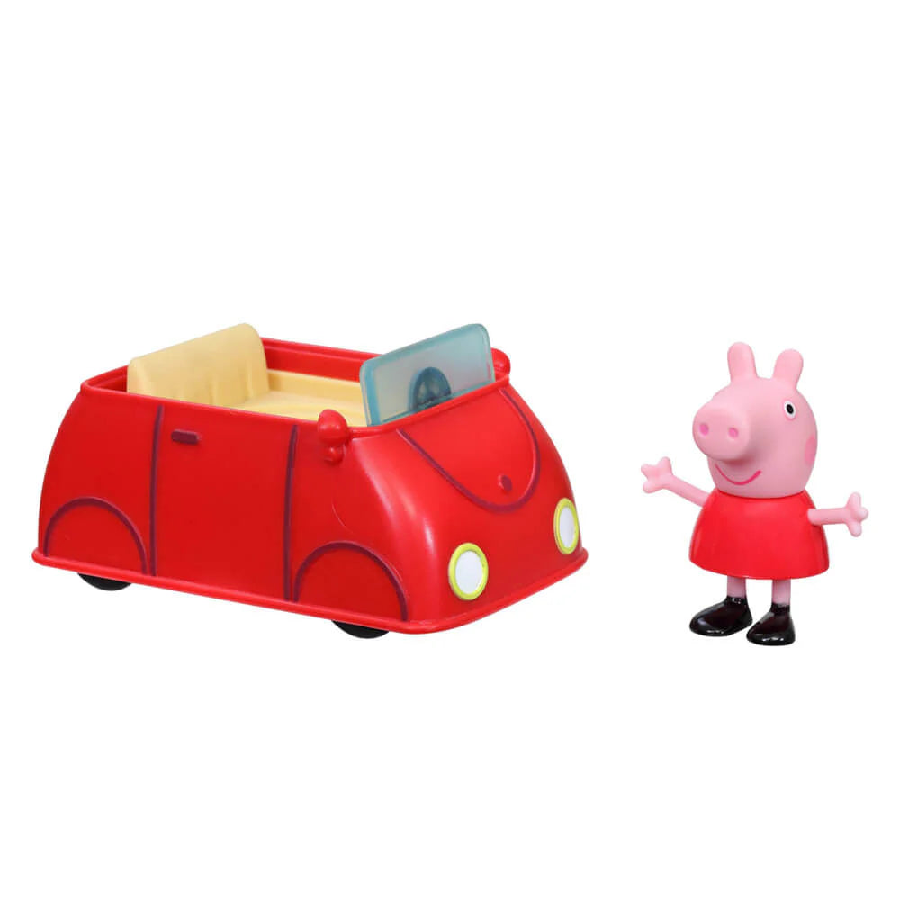 Pipsa Possu Pieni Punainen Auto leikkisetti