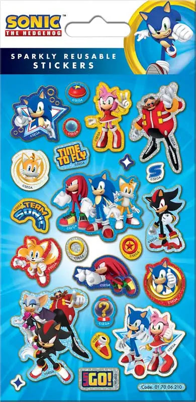 Sonic the Hedgehog Sparkly Reusable Stickers Tarrat