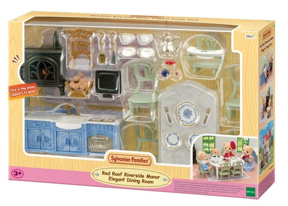Sylvanian Families 5867 Red Roof Riverside Manor Elegant Dining - Ennakkotilaus tuote!