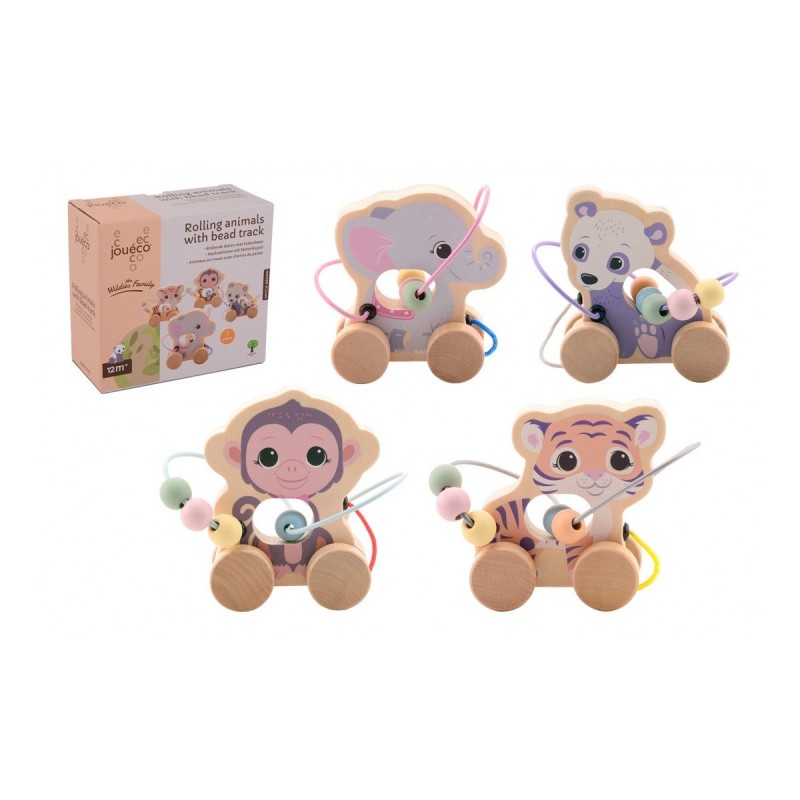 Joueco the Wildies Family - Rolling Animals with bead track