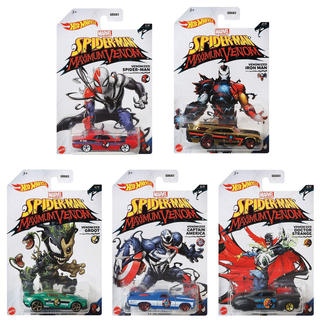 Hot Wheels Marvel Spider-Man Maximum Venom assort.