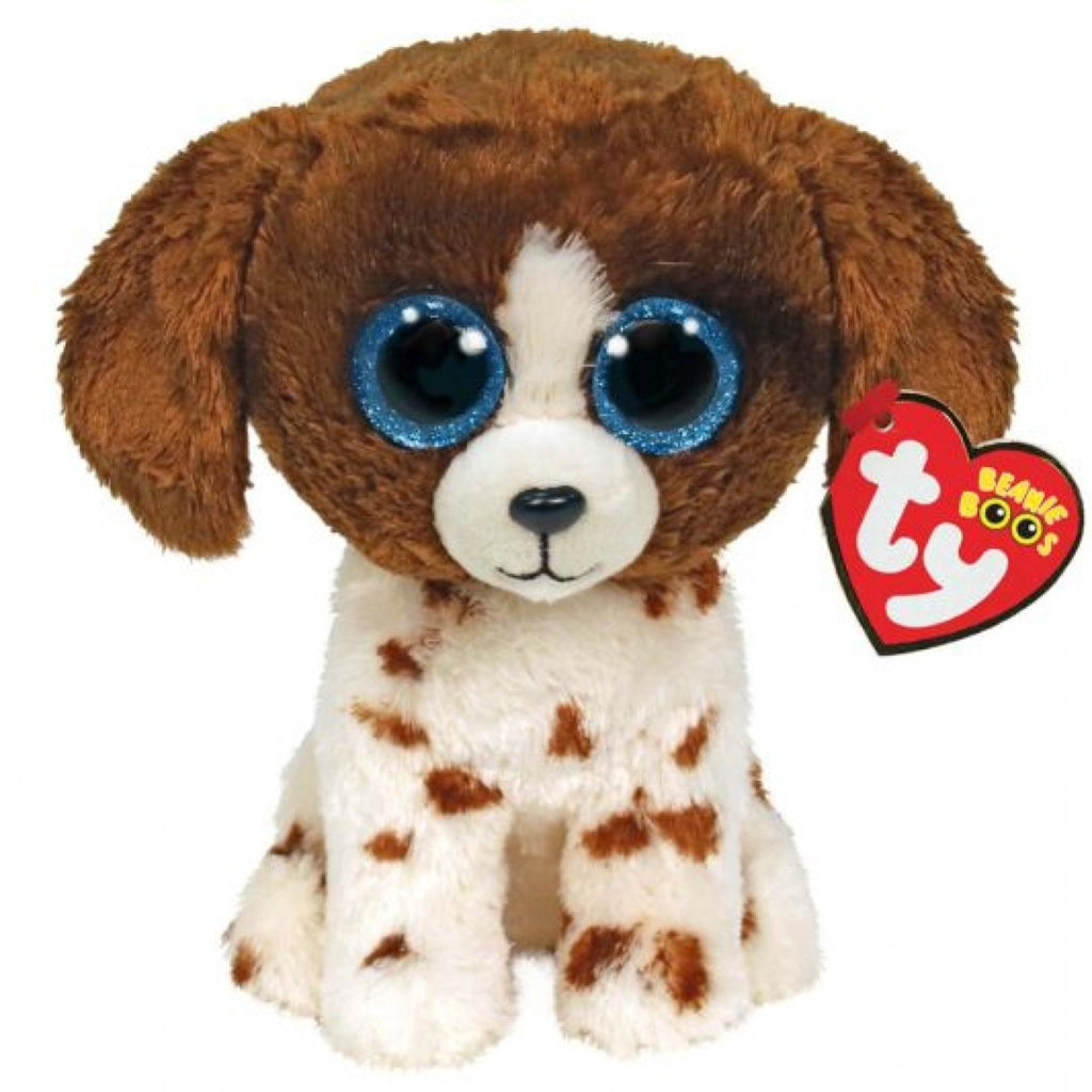 TY36249 Beanie Boos - MUDDLES Brown and white dog 13 cm pehmo