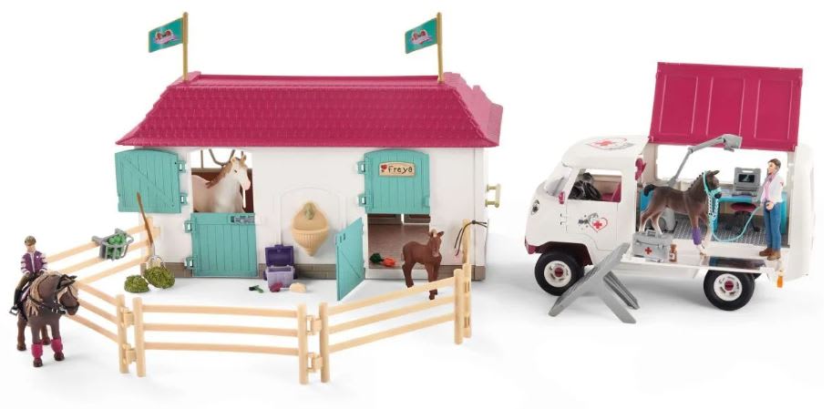 Schleich Horse Club 72147 Eläinlääkärin vierailu tallilla