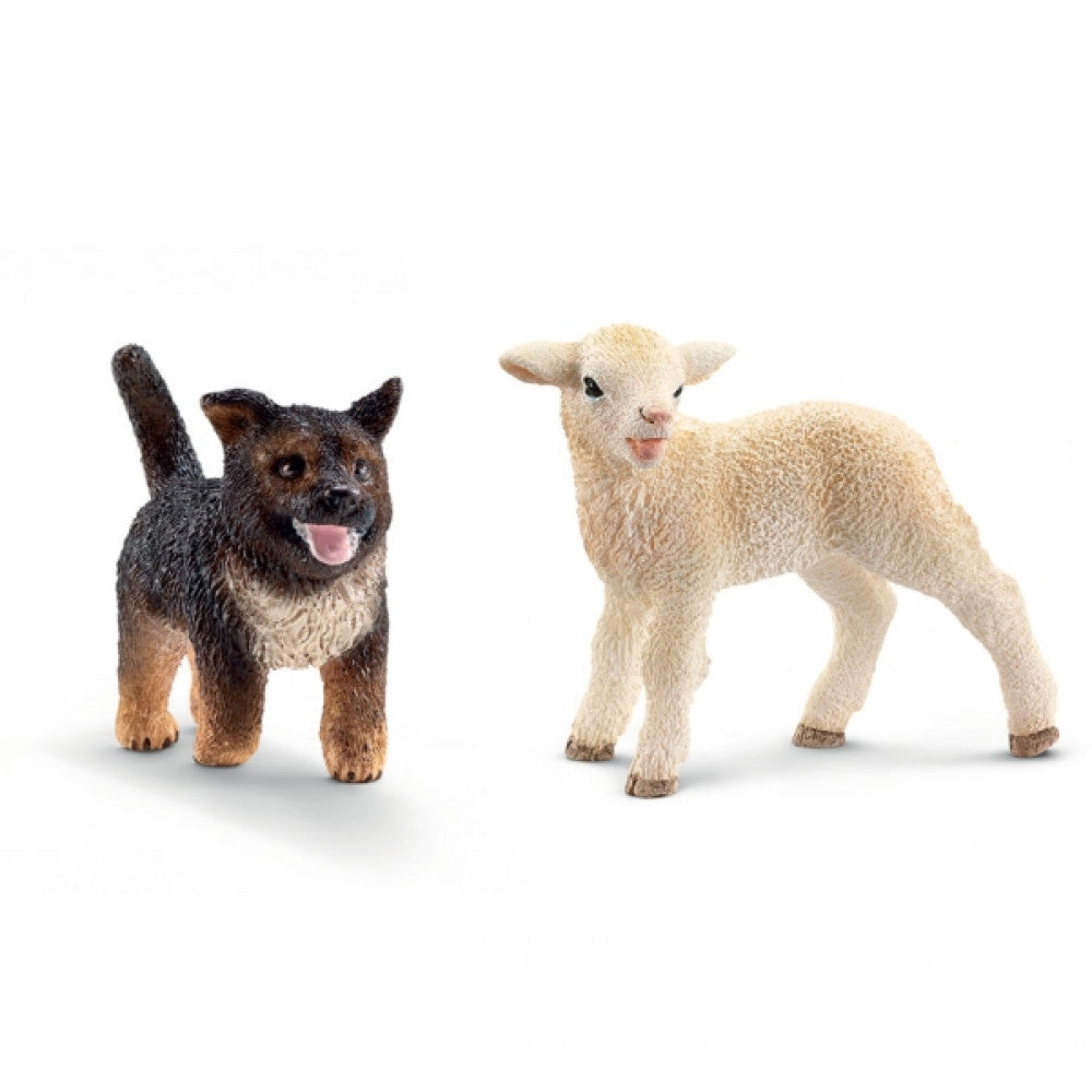 Schleich Farm World 87391 Saksanpaimenkoiran pentu ja karitsa